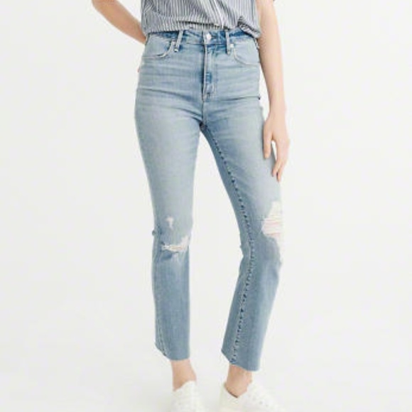 abercrombie ankle flare jeans